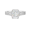 14Kt White Semi Mount 3/8Ctw For 2Ctw Radiant Center