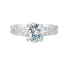 14Kt White Semi Mount 1/2Ctw For 2Ctw Round Center