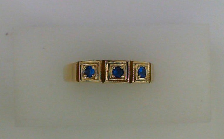 Vintage 10k Yellow Gold 3-Stone Ring