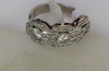 Vintage 14k White Gold 3-Stone Diamond Ring with Unique Clustered Settings