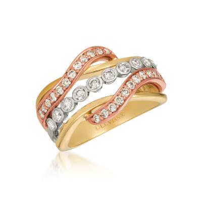 Tri Color Wide Band Le Vian Ring