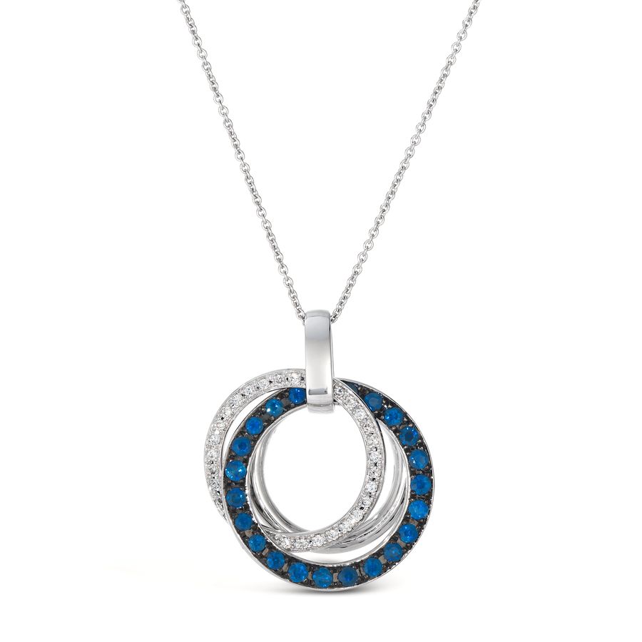 LeVian® Sapphire and Diamond Circle Pendant