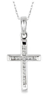 Channel Set Diamond Cross