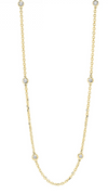 Diamond By The Inch Gold Necklace 1/2 CTW