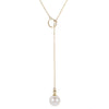Freshwater Pearl Yellow Gold Y Necklace