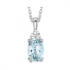 10KT White Gold Birthstone Pendant