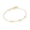 Gold Twisted Wave Chain Bracelet