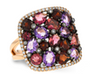 Cluster Pink, Purple & Red Cluster Ring