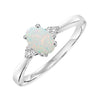 10KT White Gold Birthstone Ring