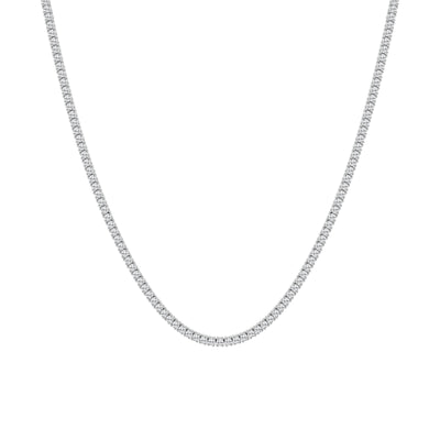 14K White Gold Lab Grown Diamond Riviera Necklace