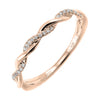Diamond Petite Twist Band-Available in Rose, Yellow and White Gold