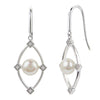 Sterling Silver Freshwater Pearl Hook Earrings