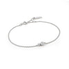 Silver Orb Sparkle Chain Bracelet