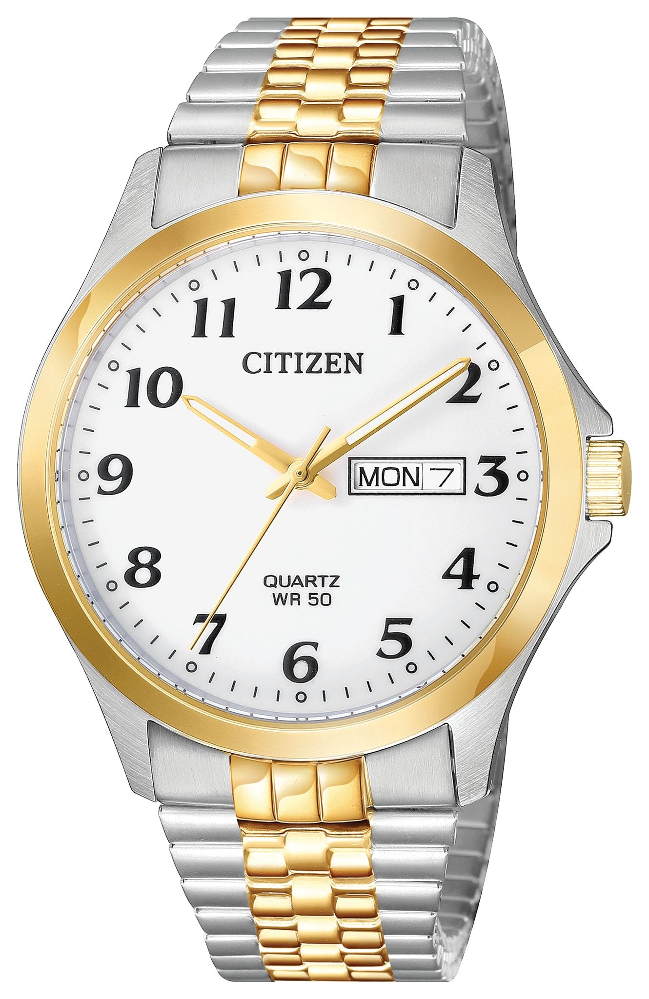 Men's Quartz Citizen Watch with Two-Tone Expansion Band