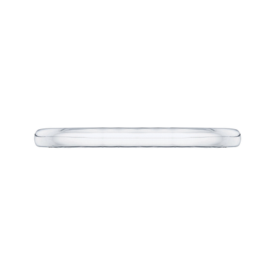 14K White Gold Euro Shank Plain Wedding Band