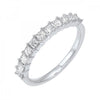 14KT White Gold Princess Cut Diamond Band