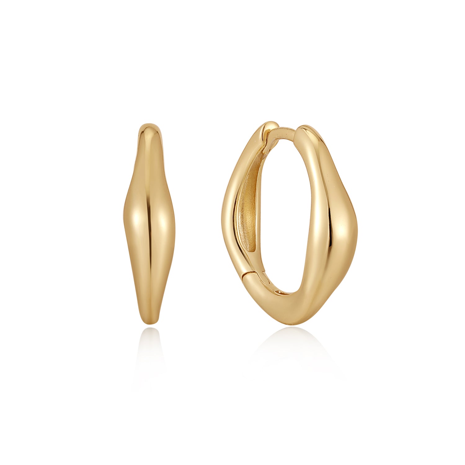 Wave Huggie Hoop Earrings - Lambert Jewelers