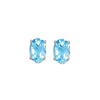 14KT WHITE GOLD BLUE TOPAZ (1 CTW) EARRING