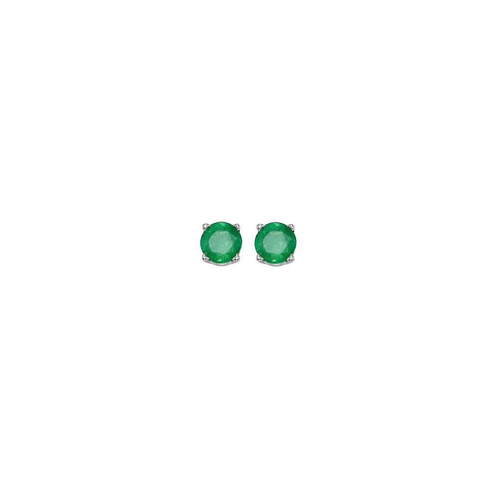 14KT WHITE GOLD EMERALD (1/5 CTW) EARRING