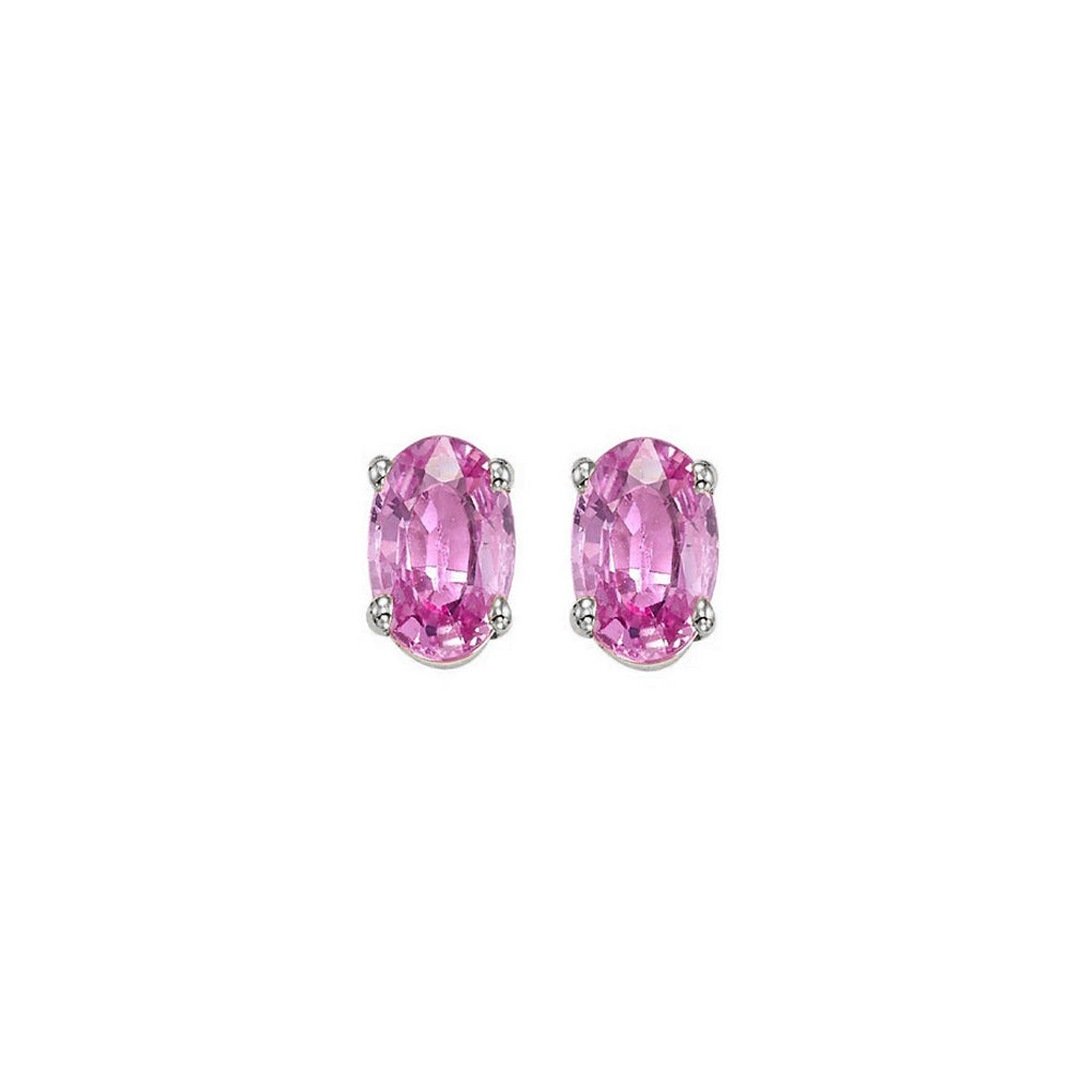 14KT WHITE GOLD PINK SAPPHIRE (7/8 CTW) EARRING