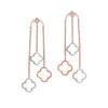 10KT Two-Toned Star Drop Earrings 3/8 CTW