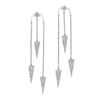10KT White Gold Arrow Drop Earrings 1/2 CTW