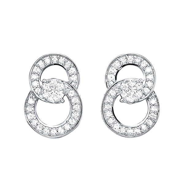 10KT WHITE GOLD DIAMOND (1/2CTW) EARRING