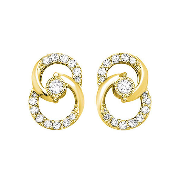 10Kt Yellow Gold Diamond (1/4Ctw) Earring