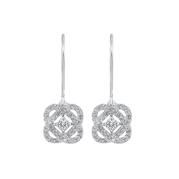 14KT WHITE GOLD DIAMOND (1/2CTW) EARRING