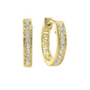 Diamond Slim Hoop Earrings In 14 Yellow Gold (1/10ctw)