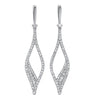 Diamond Teardrop Kite Dangle Earrings in 14k White Gold (¾ ctw)