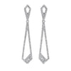 Diamond Modern Geometric Dangle Earrings in 14k White Gold (¾ ctw)
