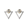 14Kt White Yellow Gold Diamond 1/2Ctw Earring