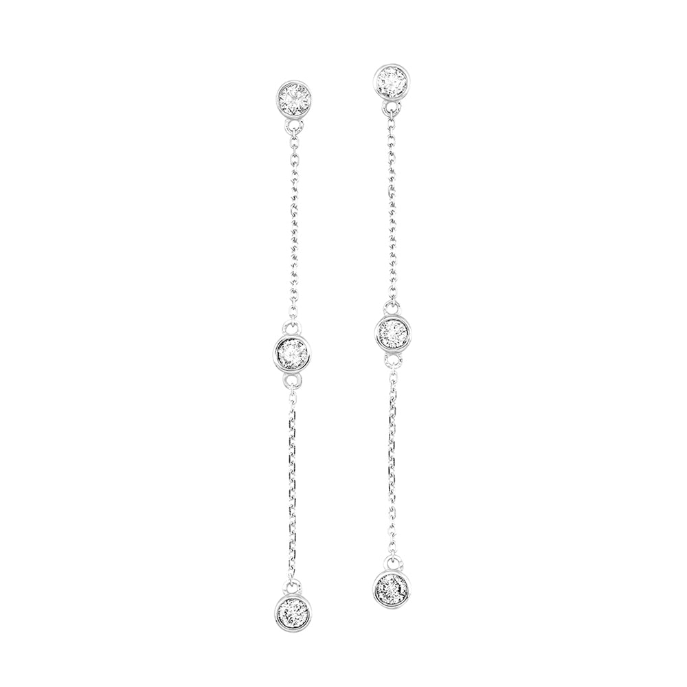 14KT WHITE GOLD EARRING