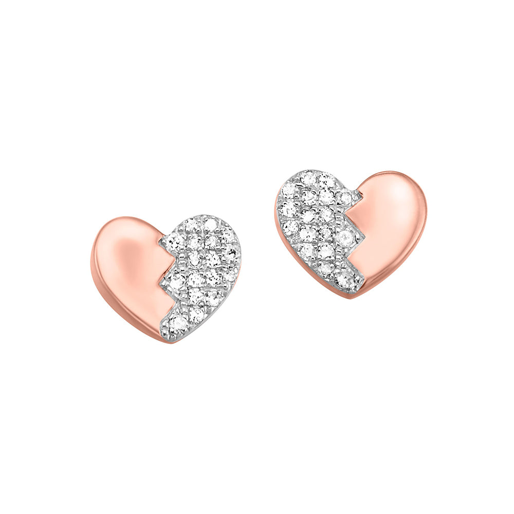 10Kt Rose Gold Diamond 1/8Ctw Earring