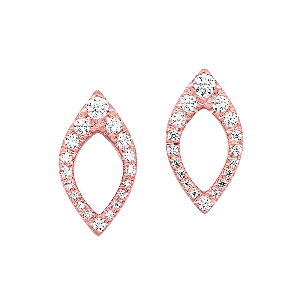 14KT ROSE GOLD DIAMOND (1/4CTW) EARRING