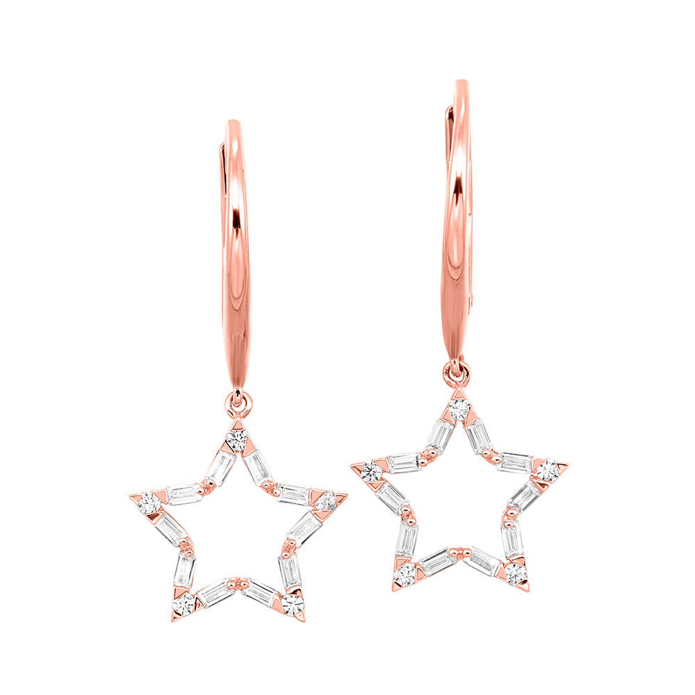 10KT ROSE GOLD DIAMOND (1/2CTW) EARRING