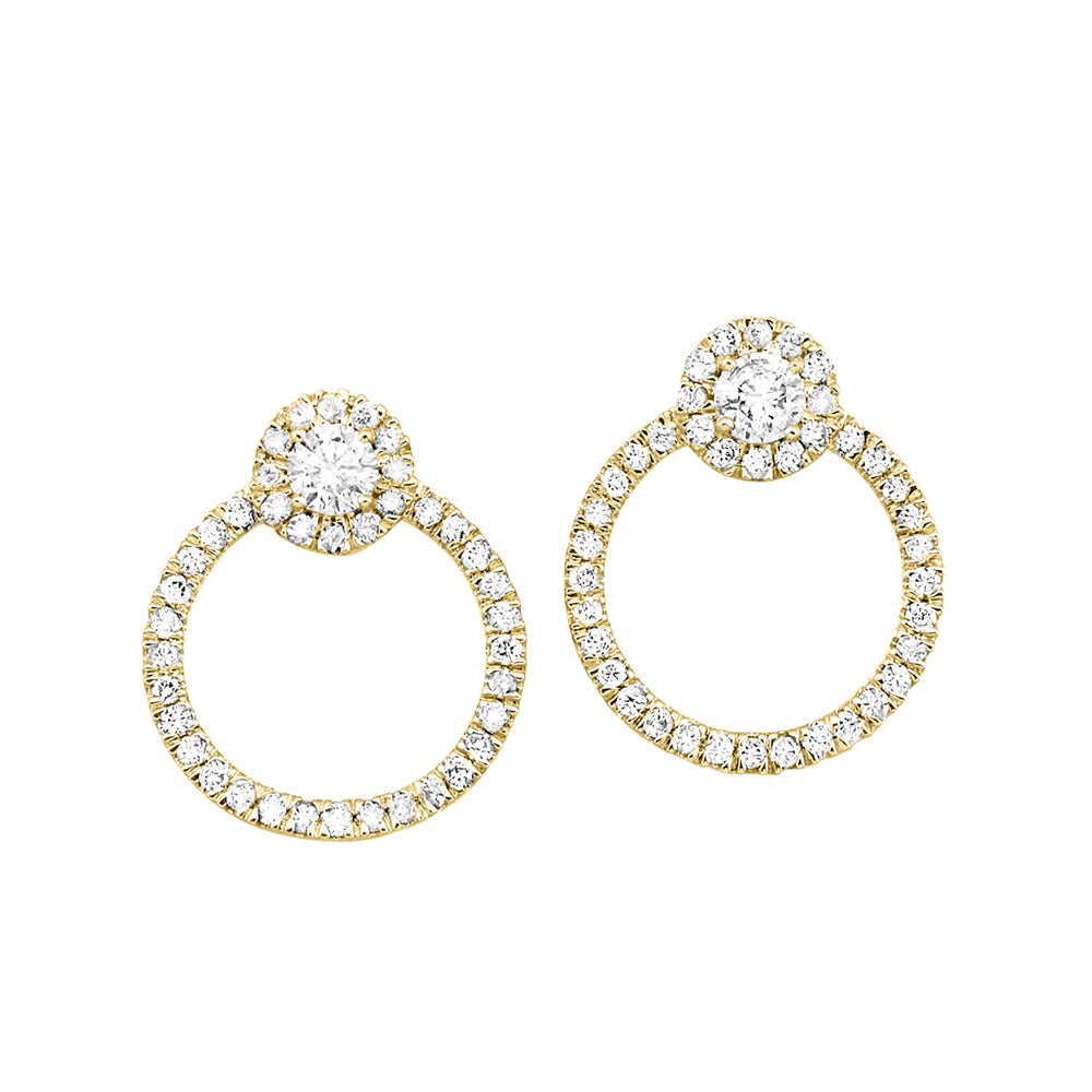 14KT YELLOW GOLD DIAMOND (3/8CTW) EARRING