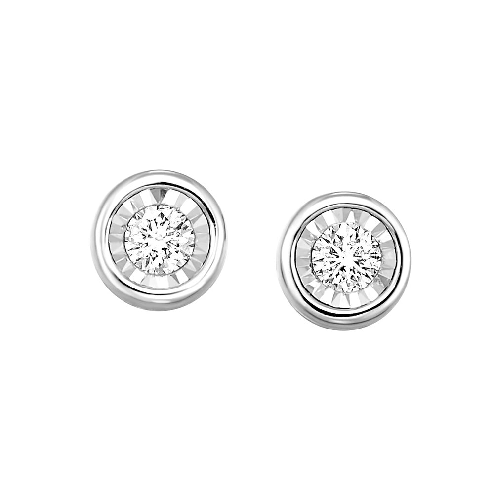 14KT WHITE GOLD DIAMOND (1/6CTW) EARRING