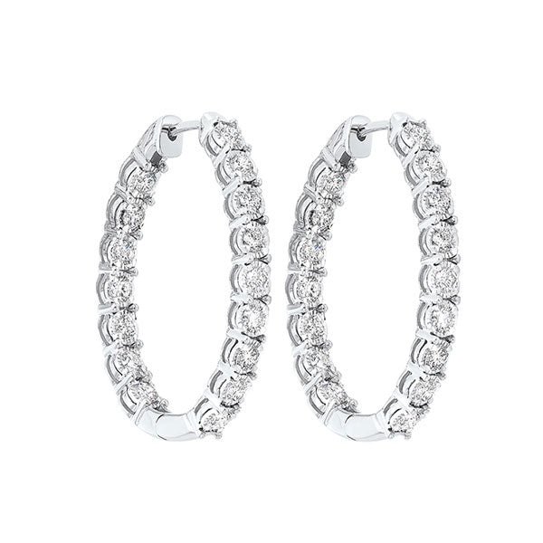 14KT WHITE GOLD DIAMOND (3CTW) EARRING