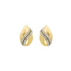 Diamond Teardrop Shell Earrings in Gold (1/7ctw)
