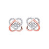 10KT WHITE ROSE GOLD DIAMOND (1/10 CTW) EARRING