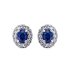 10KT WHITE GOLD DIAMOND (1/6CTW) & SAPPHIRE (3/8 CTW) EARRING