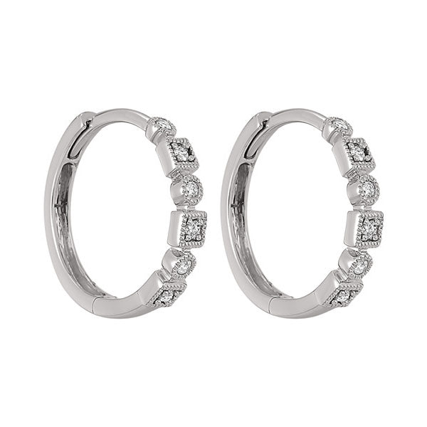 14KT WHITE GOLD DIAMOND (1/8CTW) EARRING