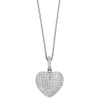 Sterling Silver Heart CZ Pendant