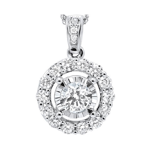 14KT WHITE GOLD DIAMOND (1/2CTW) PENDANT