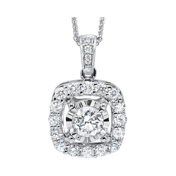 14KT WHITE GOLD DIAMOND (1/2CTW) PENDANT
