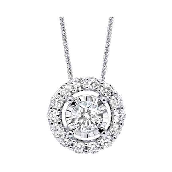 14KT WHITE GOLD DIAMOND (1/3CTW) PENDANT