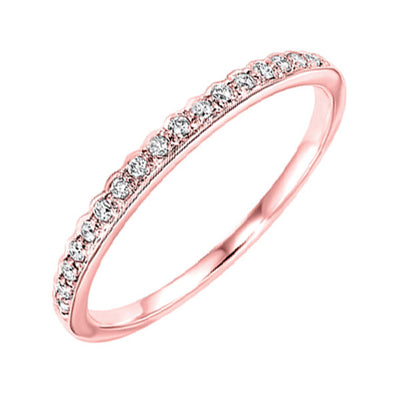 10KT Round 1/8CTW Diamond Ring-Available in Rose, Yellow and White Gold