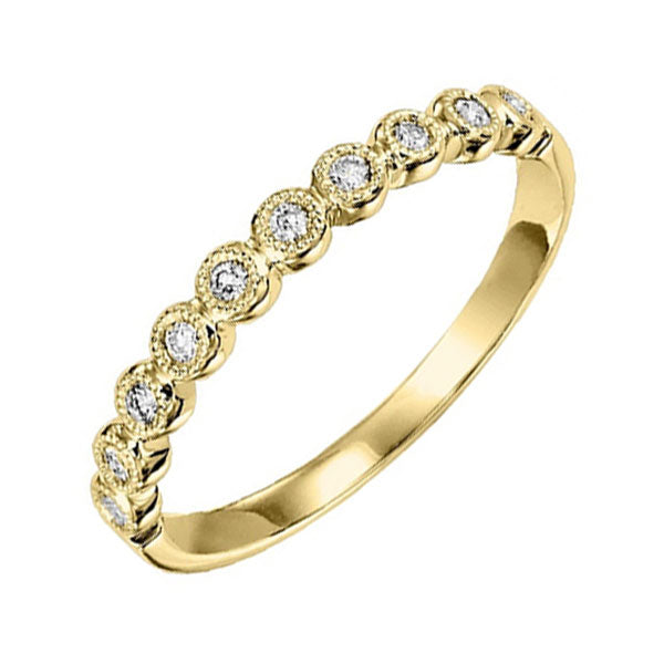 14KT YELLOW GOLD DIAMOND (1/8CTW) BAND